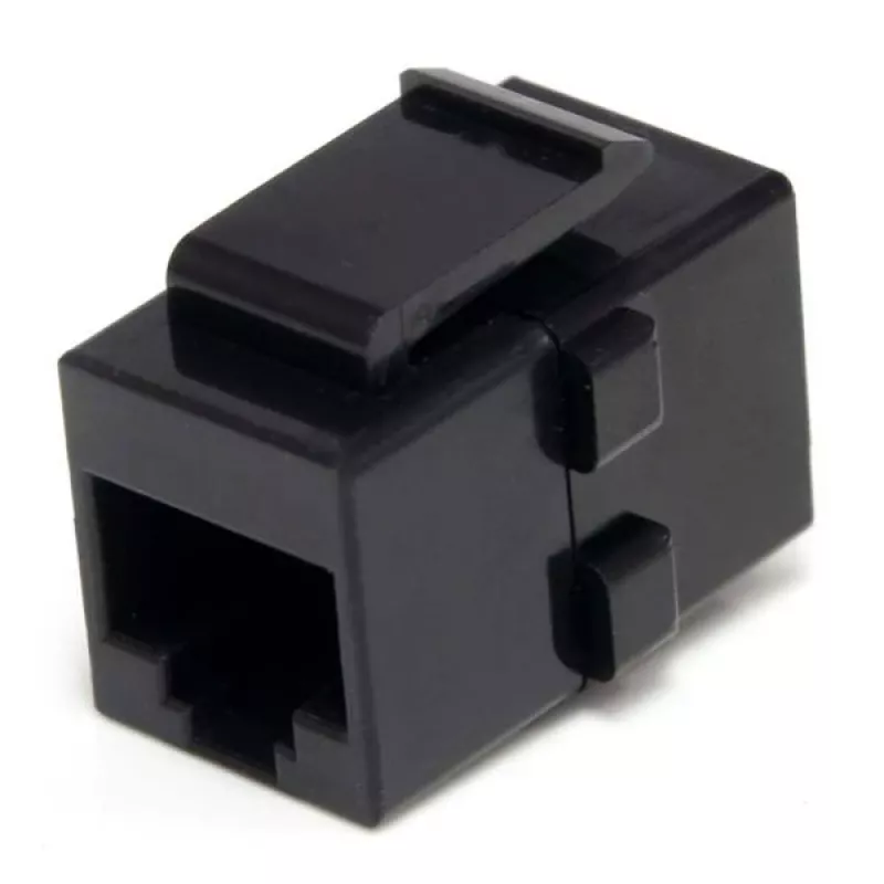 StarTech.com Cat 6 RJ45 Keystone Jack tinklo jungtis - F/F, juoda, RJ-45, RJ-45, 90 mm, 125 mm, 2 mm