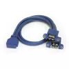 StarTech.com 2 prievadų skydo tvirtinimo USB 3.0 kabelis - USB A į pagrindinės plokštės lizdo kabelis F/F
