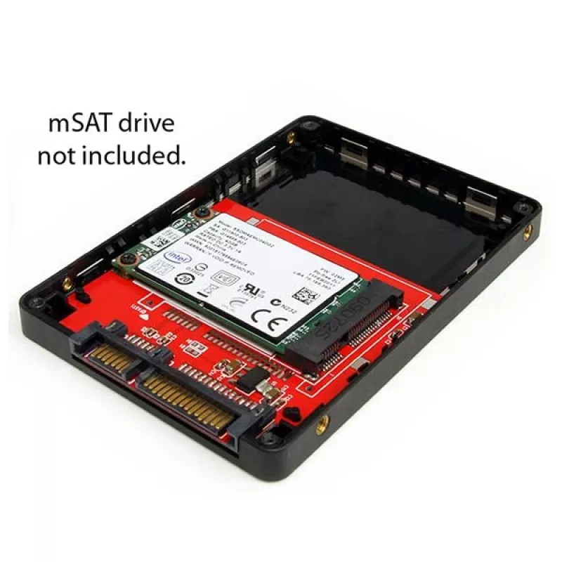 StarTech.com 2.5in SATA į Mini SATA SSD adapterio korpusas, sidabrinis, 0 - 50 °C, -10 - 85 °C, 5 - 95%, 68 mm, 98 mm