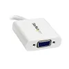 StarTech.com Mini DisplayPort į VGA adapteris - Aktyvus Mini DP į VGA keitiklis - 1080p vaizdas - mDP arba Thunderbolt 1/2 Mac/PC prie VGA monitoriaus/projektoriaus/ekrano - mDP 1.2 į VGA dongle - Balta