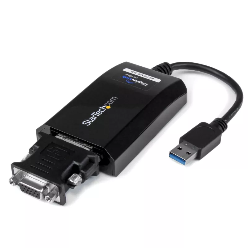 StarTech.com USB 3.0 į DVI / VGA adapteris – 2048x1152, 3.2 Gen 1 (3.1 Gen 1), USB Type-A, DVI išvestis, 2048 x 1152 pikselių