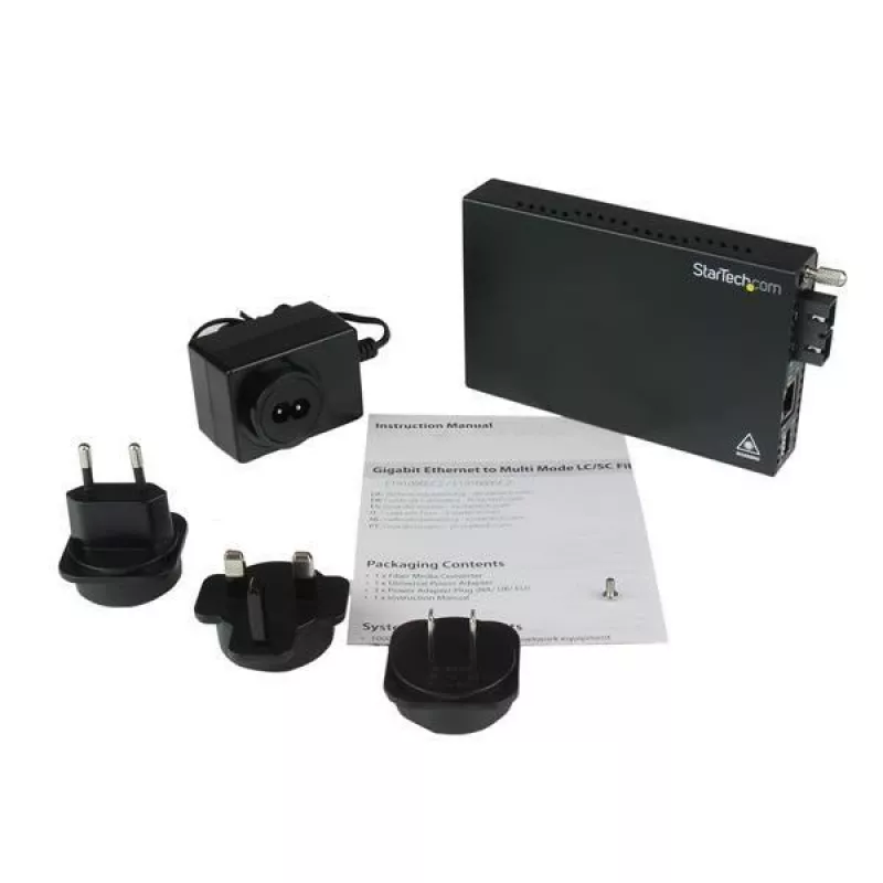 StarTech.com Gigabit Ethernet daugiarežimio šviesolaidžio medijos keitiklis SC 550m - 1000 Mbps