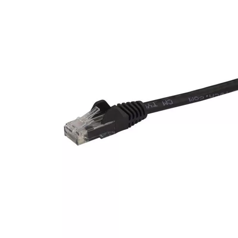 StarTech.com 15 m CAT6 eterneto kabelis - juodas CAT 6 Gigabit Ethernet laidas - 250 MHz 100 W PoE RJ45 UTP tinklo kabelis / komutacinis kabelis su apsauga nuo užkliuvimo ir įtempimo sumažinimu, individualiai išbandytas