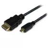 StarTech.com 1 m Micro HDMI į HDMI kabelis su Ethernet – 4K 30 Hz vaizdas – patvarus didelės spartos Micro HDMI Type-D į HDMI 1.4 adapterio kabelis / keitiklio laidas – UHD HDMI monitoriams / televizoriams / ekranams – M/M