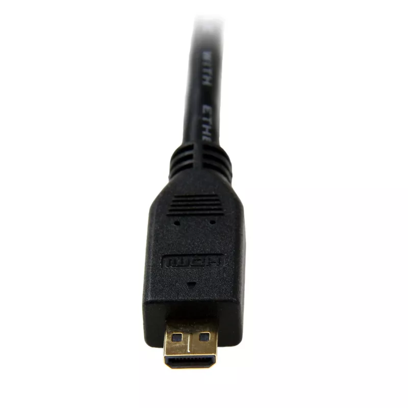 StarTech.com 1 m Micro HDMI į HDMI kabelis su Ethernet – 4K 30 Hz vaizdas – patvarus didelės spartos Micro HDMI Type-D į HDMI 1.4 adapterio kabelis / keitiklio laidas – UHD HDMI monitoriams / televizoriams / ekranams – M/M