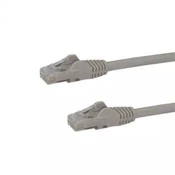 StarTech.com 15 m CAT6 eterneto kabelis – pilkas CAT 6 Gigabit Ethernet laidas – 250 MHz 100W PoE RJ45 UTP tinklo / pataisų laidas be užkabinimų su įtempimo sumažinimu, atskirai išbandytas