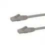 StarTech.com 15 m CAT6 eterneto kabelis – pilkas CAT 6 Gigabit Ethernet laidas – 250 MHz 100W PoE RJ45 UTP tinklo / pataisų laidas be užkabinimų su įtempimo sumažinimu, atskirai išbandytas