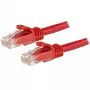 StarTech.com 15 m CAT6 eterneto kabelis – raudonas CAT 6 Gigabit Ethernet laidas – 250 MHz 100 W PoE RJ45 UTP tinklo / komutacinis kabelis be užkibimų su įtempimo sumažinimu, individualiai patikrintas