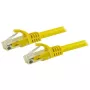 StarTech.com 15 m CAT6 eterneto kabelis – geltonas CAT 6 Gigabit Ethernet laidas – 250 MHz 100 W PoE RJ45 UTP tinklo / komutacinis kabelis be užkliuvimų su įtempimo sumažinimu, individualiai išbandytas