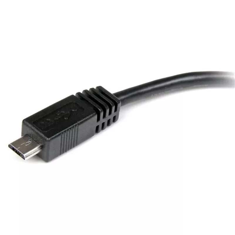StarTech.com 6 colių Micro USB į Mini USB adapterio kabelis M/F, 0,15 m, Mini-USB B, Micro-USB A, kištukas/lizdas, juodas