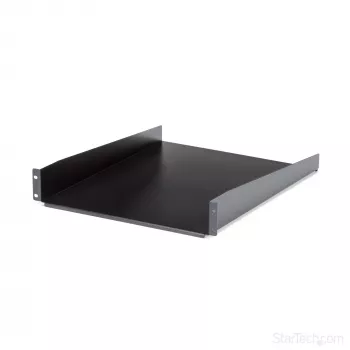 StarTech.com 2U serverio stovo lentyna - universali stovo tvirtinimo konsolinė lentyna 19 colių tinklo įrangos stovui ir spintai - tvirta plieninė – keliamoji galia 50 svarų / 23 kg - 22 colių gylio dėklas, juoda