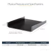 StarTech.com 2U serverio stovo lentyna - universali stovo tvirtinimo konsolinė lentyna 19 colių tinklo įrangos stovui ir spintai - tvirta plieninė – keliamoji galia 50 svarų / 23 kg - 22 colių gylio dėklas, juoda