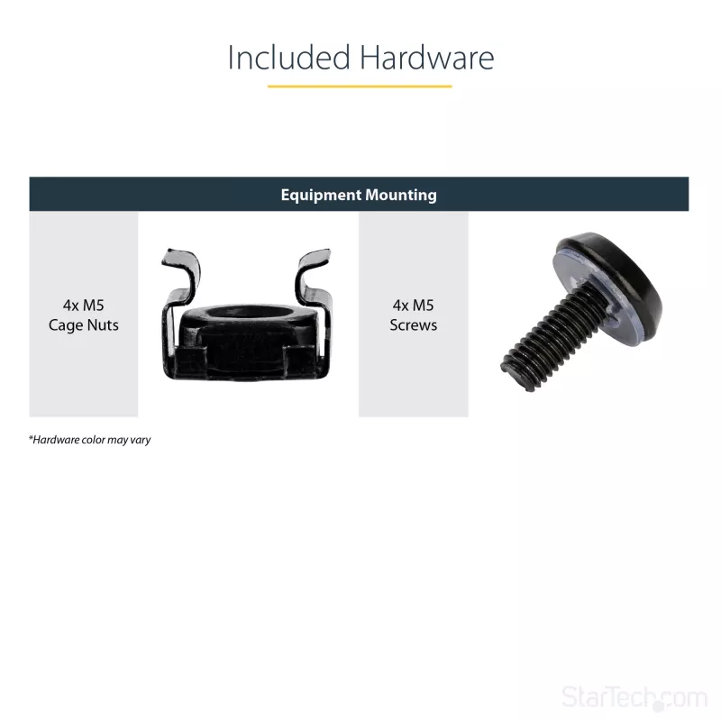StarTech.com 2U serverio stovo lentyna - universali stovo tvirtinimo konsolinė lentyna 19 colių tinklo įrangos stovui ir spintai - tvirta plieninė – keliamoji galia 50 svarų / 23 kg - 22 colių gylio dėklas, juoda