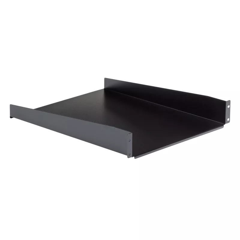 StarTech.com 2U serverio stovo lentyna - universali stovo tvirtinimo konsolinė lentyna 19 colių tinklo įrangos stovui ir spintai - tvirta plieninė – keliamoji galia 50 svarų / 23 kg - 22 colių gylio dėklas, juoda