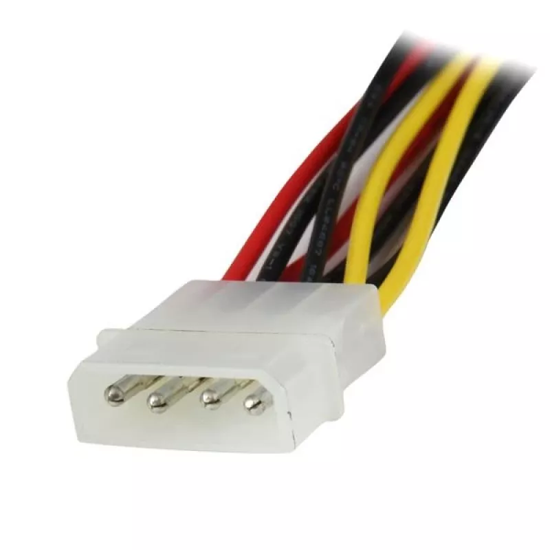 StarTech.com 12 colių LP4 į 2x fiksuojamo SATA maitinimo Y kabelio skirstytuvas - 4 kontaktų LP4 į du SATA