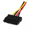 StarTech.com 12 colių LP4 į 2x fiksuojamo SATA maitinimo Y kabelio skirstytuvas - 4 kontaktų LP4 į du SATA