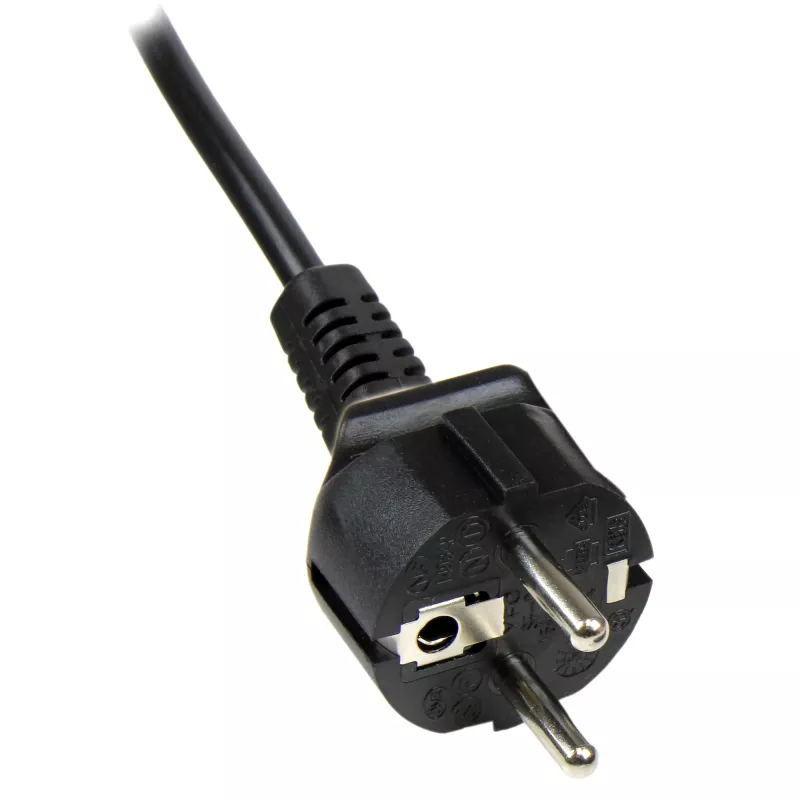 StarTech.com 2 m (6 pėd.) nešiojamojo kompiuterio maitinimo laidas, EU Schuko į C5, 2.5 A 250 V, 18AWG, nešiojamojo / nešiojamojo kompiuterio pakaitinis kintamosios srovės laidas, maitinimo bloko laidas, nešiojamojo kompiuterio įkroviklio kabelis, dobilo lapo / peliuko Mikio formos maitinimo laidas