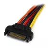 StarTech.com 6 colių užfiksuojamas SATA maitinimo Y skirstytuvo kabelio adapteris - M/F