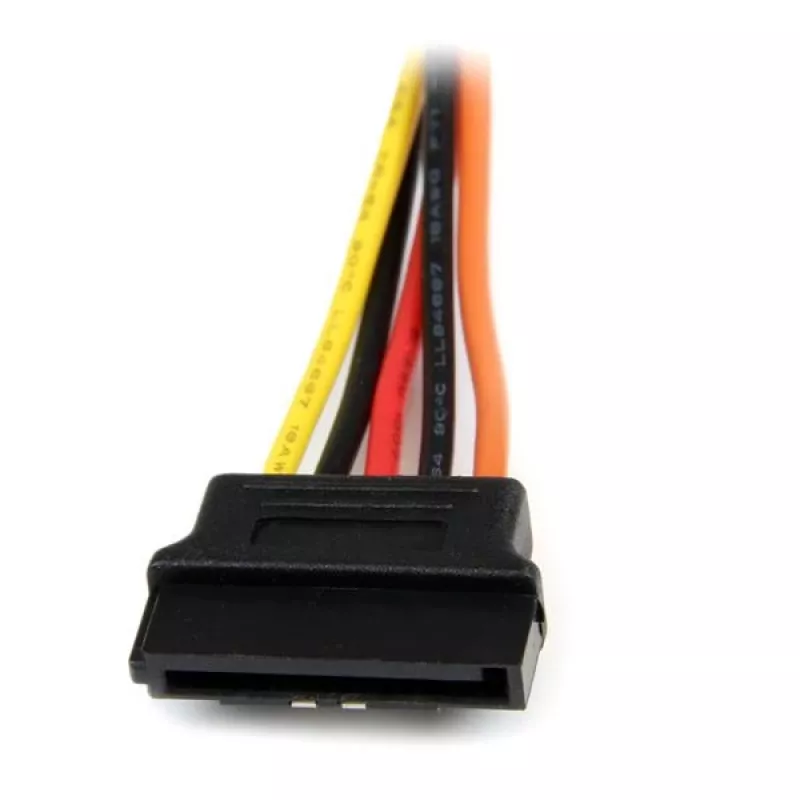 StarTech.com 6 colių užfiksuojamas SATA maitinimo Y skirstytuvo kabelio adapteris - M/F