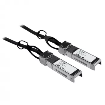 StarTech.com Cisco SFP-H10GB-CU1M suderinamas 1 m 10G SFP+ į SFP+ tiesioginio prijungimo kabelis Twinax – 10GbE SFP+ varinis DAC 10 Gbps mažos galios pasyvus modulis Mini GBIC/Siųstuvas-imtuvas DAC Firepower ASR920 ASR9000