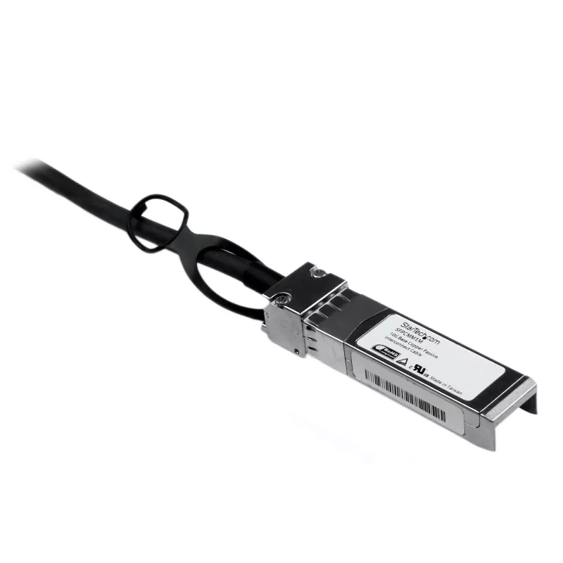 StarTech.com Cisco SFP-H10GB-CU1M suderinamas 1 m 10G SFP+ į SFP+ tiesioginio prijungimo kabelis Twinax – 10GbE SFP+ varinis DAC 10 Gbps mažos galios pasyvus modulis Mini GBIC/Siųstuvas-imtuvas DAC Firepower ASR920 ASR9000
