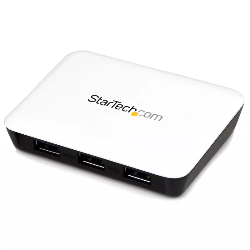 StarTech.com USB 3.0 prie Gigabit Ethernet NIC tinklo adapteris su 3 prievadų šakotuvu – balta