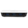 StarTech.com USB 3.0 prie Gigabit Ethernet NIC tinklo adapteris su 3 prievadų šakotuvu – balta