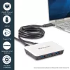 StarTech.com USB 3.0 prie Gigabit Ethernet NIC tinklo adapteris su 3 prievadų šakotuvu – balta