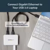 StarTech.com USB 3.0 prie Gigabit Ethernet NIC tinklo adapteris su 3 prievadų šakotuvu – balta