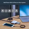 StarTech.com USB 3.0 prie Gigabit Ethernet NIC tinklo adapteris su 3 prievadų šakotuvu – balta