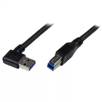 “StarTech.com” 1 m juodas itin spartus USB 3.0 laidas - stačiu kampu A į B - M/M