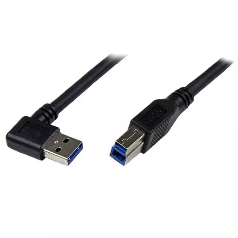 “StarTech.com” 1 m juodas itin spartus USB 3.0 laidas - stačiu kampu A į B - M/M