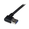 “StarTech.com” 1 m juodas itin spartus USB 3.0 laidas - stačiu kampu A į B - M/M