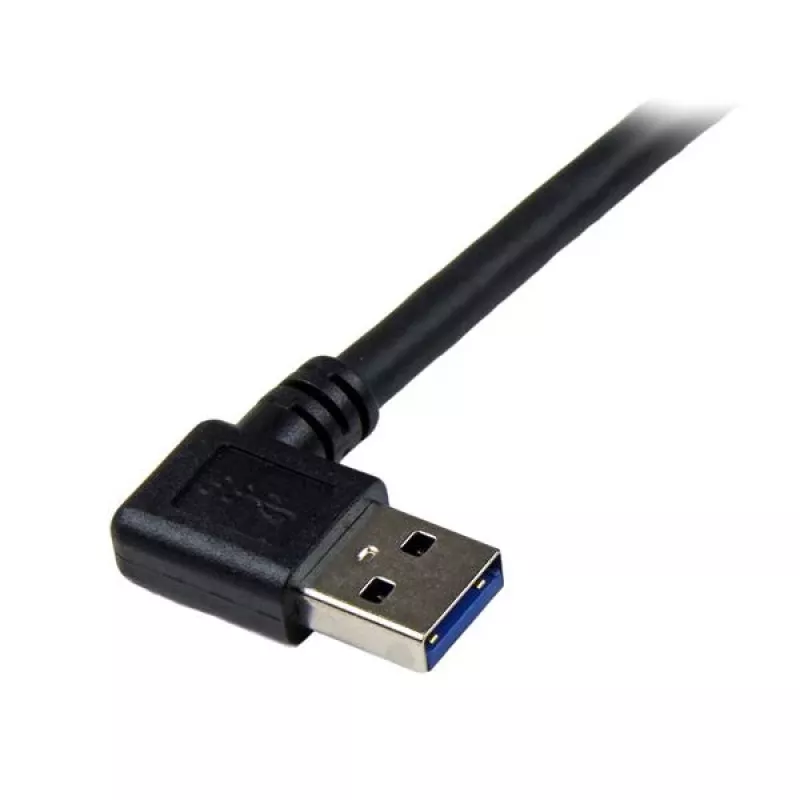 “StarTech.com” 1 m juodas itin spartus USB 3.0 laidas - stačiu kampu A į B - M/M