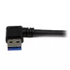 “StarTech.com” 1 m juodas itin spartus USB 3.0 laidas - stačiu kampu A į B - M/M