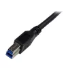 “StarTech.com” 1 m juodas itin spartus USB 3.0 laidas - stačiu kampu A į B - M/M