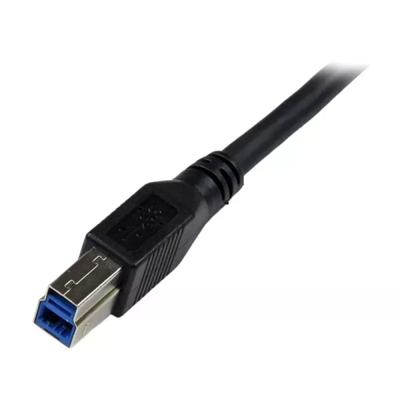 “StarTech.com” 1 m juodas itin spartus USB 3.0 laidas - stačiu kampu A į B - M/M