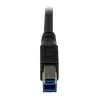 “StarTech.com” 1 m juodas itin spartus USB 3.0 laidas - stačiu kampu A į B - M/M
