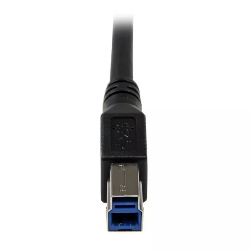 “StarTech.com” 1 m juodas itin spartus USB 3.0 laidas - stačiu kampu A į B - M/M