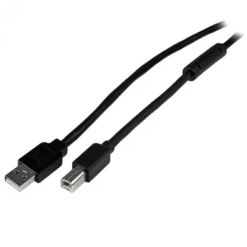 StarTech.com 65 pėdų (20 m) aktyvus USB 2.0 A į B laidas, ilgas USB laidas, USB spausdintuvo laidas, 1x USB A (vyriška), 1x USB B (vyriška), juodas