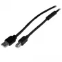 StarTech.com 65 pėdų (20 m) aktyvus USB 2.0 A į B laidas, ilgas USB laidas, USB spausdintuvo laidas, 1x USB A (vyriška), 1x USB B (vyriška), juodas