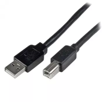StarTech.com 65 pėdų (20 m) aktyvus USB 2.0 A į B laidas, ilgas USB laidas, USB spausdintuvo laidas, 1x USB A (vyriška), 1x USB B (vyriška), juodas
