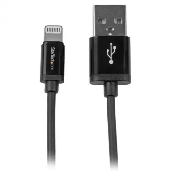 StarTech.com 1 m USB – Lightning laidas – iPhone / iPad / iPod įkroviklio laidas – sparčiojo įkrovimo Lightning į USB laidas – Apple MFi sertifikuotas – juodas
