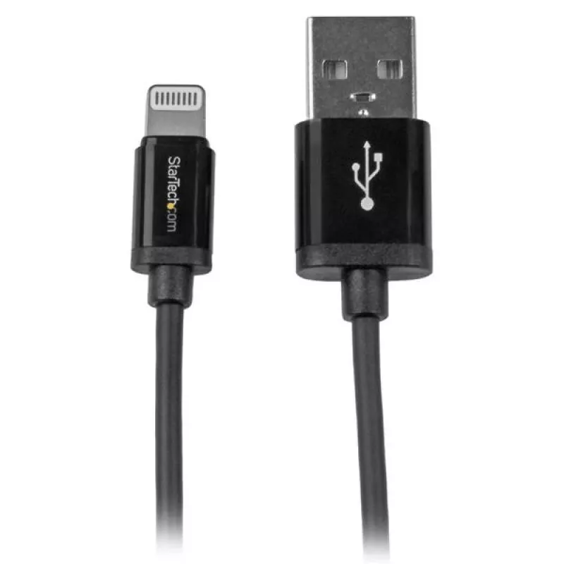 StarTech.com 1 m USB – Lightning laidas – iPhone / iPad / iPod įkroviklio laidas – sparčiojo įkrovimo Lightning į USB laidas – Apple MFi sertifikuotas – juodas