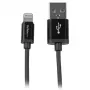 StarTech.com 1 m USB – Lightning laidas – iPhone / iPad / iPod įkroviklio laidas – sparčiojo įkrovimo Lightning į USB laidas – Apple MFi sertifikuotas – juodas