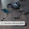 StarTech.com juodas plonas mini lizdo ausinių skirstytuvo laido adapteris - 3,5 mm kištukas į 2x 3,5 mm lizdus