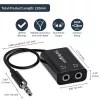 StarTech.com juodas plonas mini lizdo ausinių skirstytuvo laido adapteris - 3,5 mm kištukas į 2x 3,5 mm lizdus