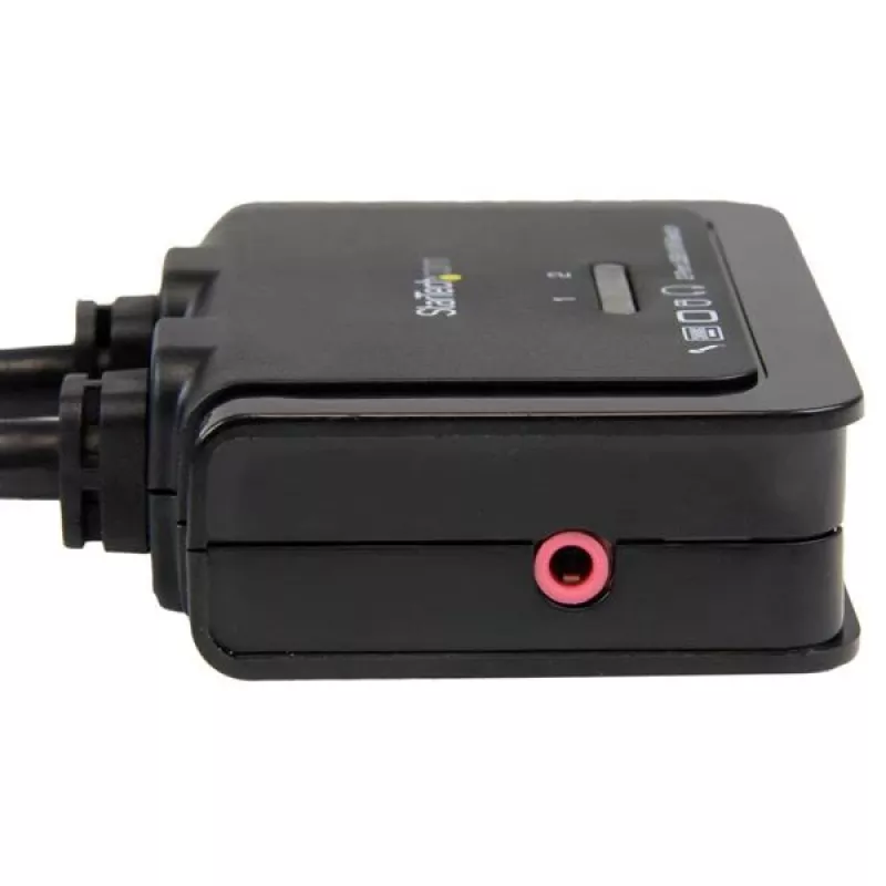 StarTech.com 2 prievadų USB HDMI kabelio KVM jungiklis su garsu ir nuotoliniu jungikliu – maitinamas USB