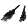 StarTech.com 1 m Mini USB laidas - A į viršutinį kampą Mini B, 1 m, USB A, Mini-USB B, USB 2.0, Vyriškas/Vyriškas, Juodas