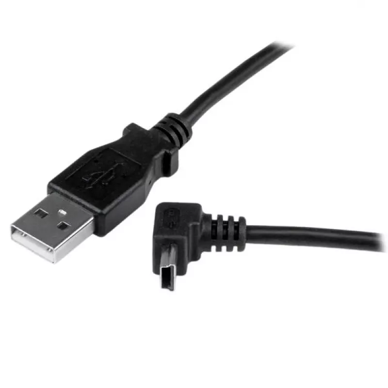StarTech.com 1 m Mini USB laidas - A į viršutinį kampą Mini B, 1 m, USB A, Mini-USB B, USB 2.0, Vyriškas/Vyriškas, Juodas